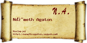 Németh Agaton névjegykártya